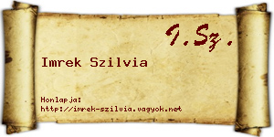 Imrek Szilvia névjegykártya
