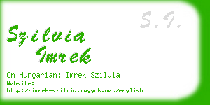 szilvia imrek business card
